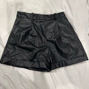 Zara faux leather shorts. Never worn